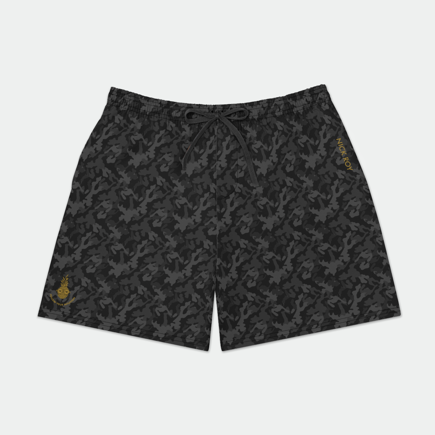 Swim Trunks w/ Lining - Black Camo