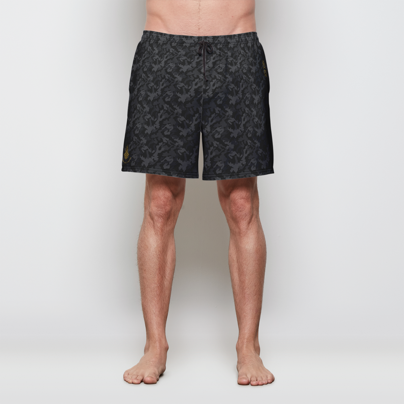 Swim Trunks w/ Lining - Black Camo