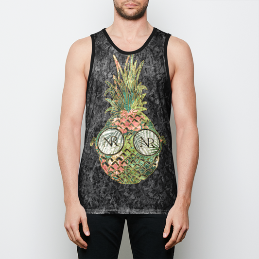 Tropical Velvet Tank - Black Camo