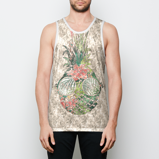 Tropical Velvet Tank - Champagne Camo