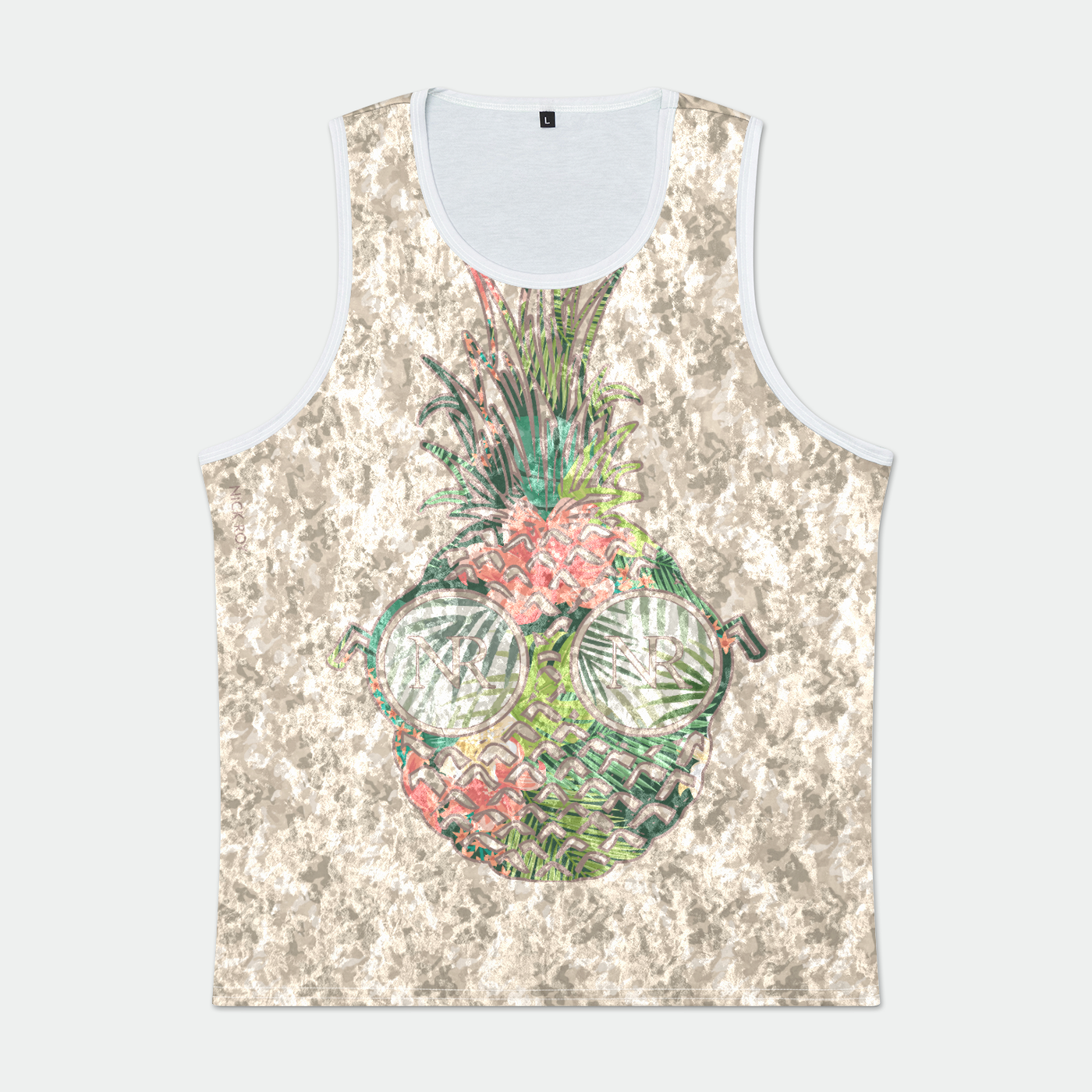Tropical Velvet Tank - Champagne Camo