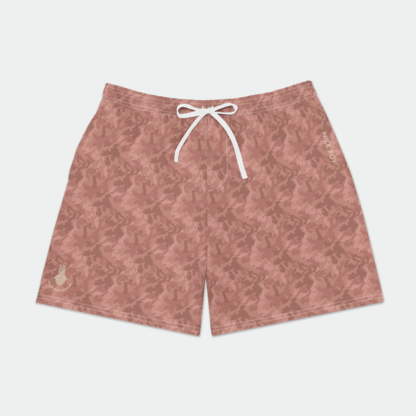 Swim Trunks w/ Lining - Cranberry Camo