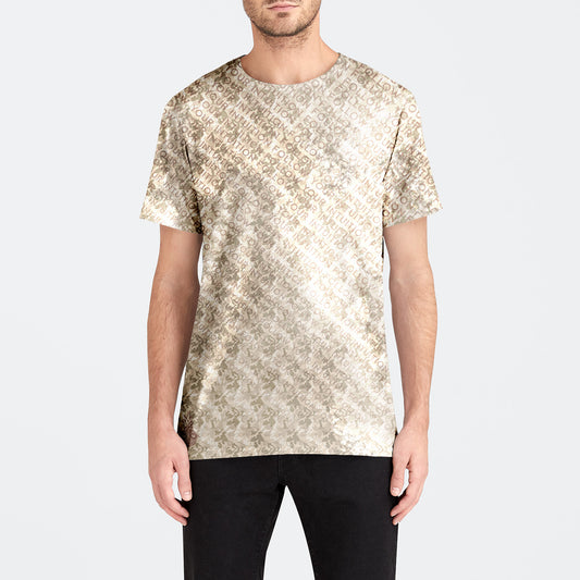 "Follow Your Intuition" Velvet Crew Neck - Champagne Camo